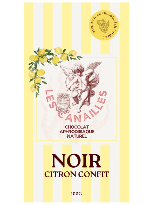 Chocolat Aphrodisiaque Noir Citron Confit Les Canailles