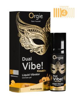 Dual Vibe Pina Colada Gel Intime Vibrant Comestible Orgie