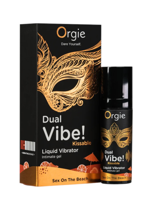 Dual Vibe Sex on the Beach Gel Intime Vibrant Comestible Orgie