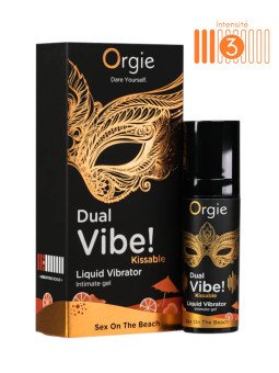 Dual Vibe Sex on the Beach Gel Intime Vibrant Comestible Orgie
