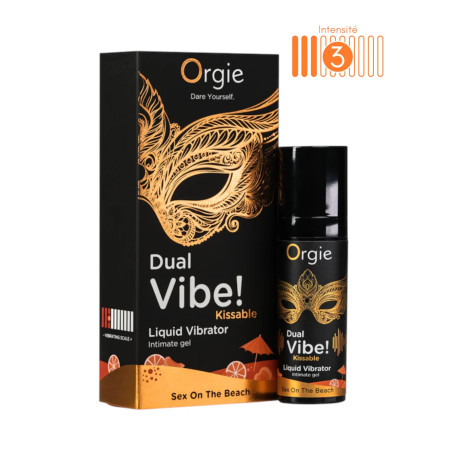 Dual Vibe Sex on the Beach Gel Intime Vibrant Comestible Orgie