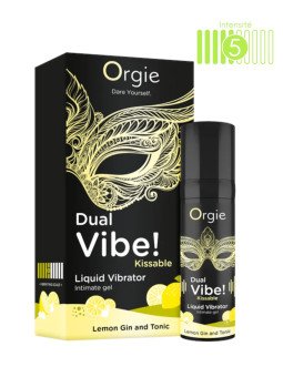 Dual Vibe Gin Tonic Citron Gel Intime Vibrant Comestible Orgie
