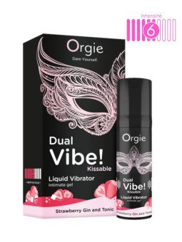 Dual Vibe Gin Tonic Fraise Gel Intime Vibrant Comestible Orgie