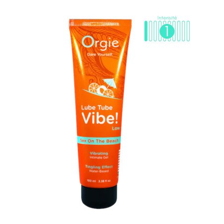 Lube Tube Vibe Sex on the Beach Lubrifiant Vibrant Comestible Orgie