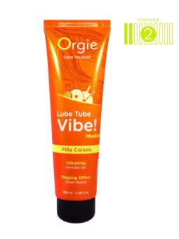 Lube Tube Vibe Pina Colada Lubrifiant Vibrant Comestible Orgie