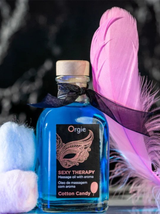 Sexy Therapy Kit Massage Gourmand et Chauffant Barbe à Papa Orgie