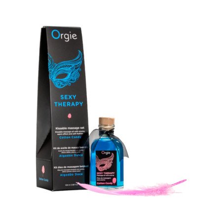 Sexy Therapy Kit Massage Gourmand et Chauffant Barbe à Papa Orgie