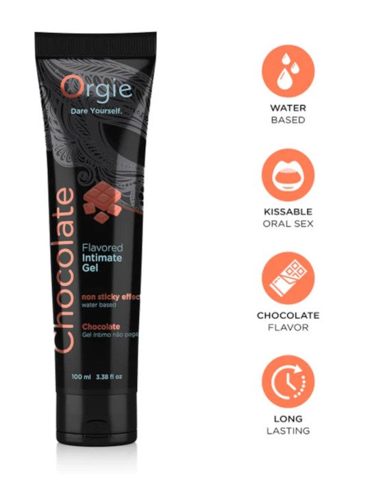 Lube Tube Flavored Lubrifiant Gourmand Chocolat à base d'eau Orgie