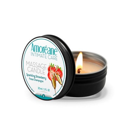 Bougie de Massage Fraise Champagne Amoreane Med