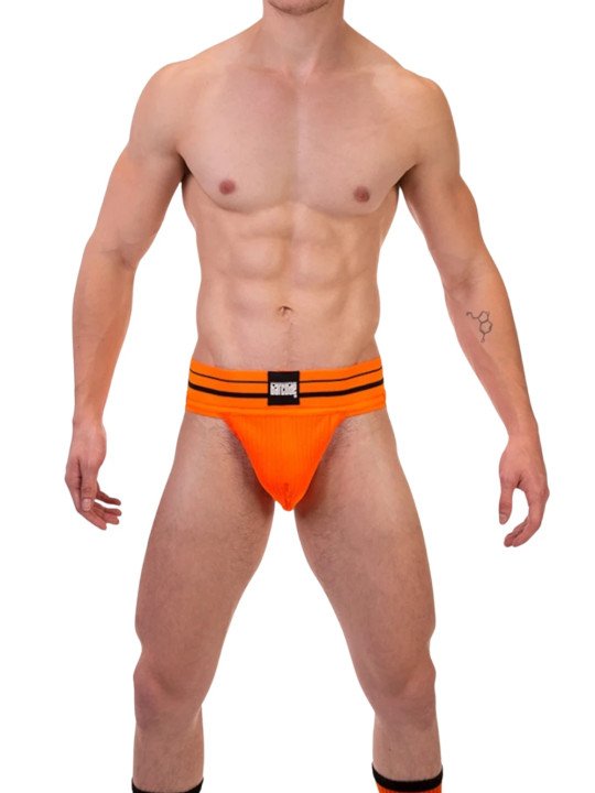 Jockstrap Andreus Néon Orange Fluo Barcode Berlin