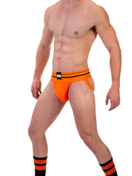 Jockstrap Andreus Néon Orange Fluo Barcode Berlin