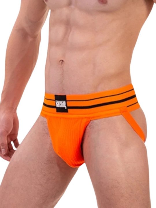 Jockstrap Andreus Néon Orange Fluo Barcode Berlin