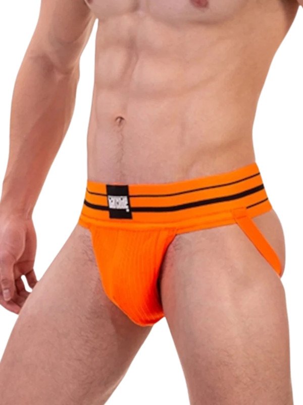 Jockstrap Andreus Néon Orange Fluo Barcode Berlin