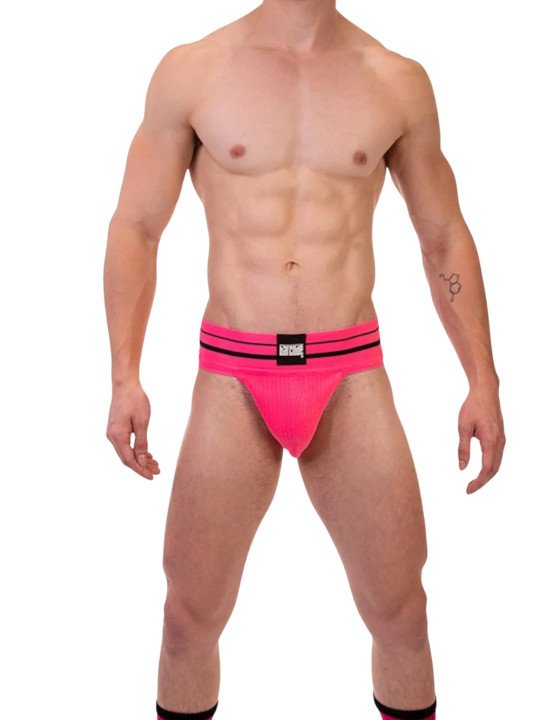 Jockstrap Andreus Néon Rose Fluo Barcode Berlin
