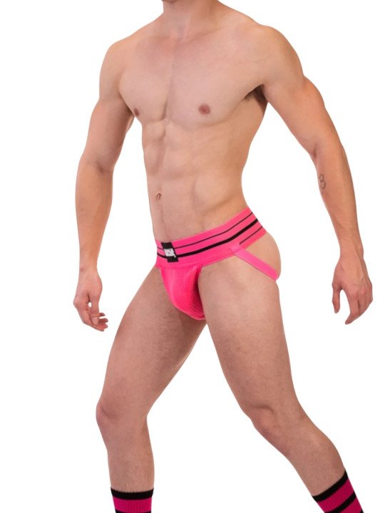 Jockstrap Andreus Néon Rose Fluo Barcode Berlin