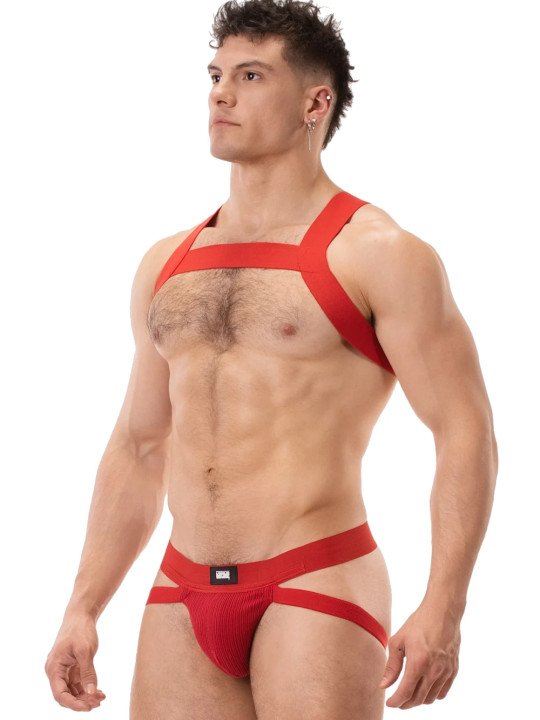 Harnais Elastique Matt Rouge Barecode Berlin