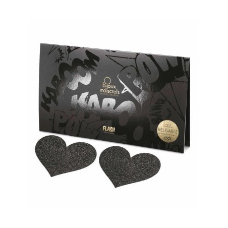 Flash Coeur Noir Cache Tétons Bijoux Indiscrets