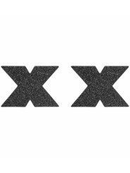 Flash Croix Noir Cache Tétons Bijoux Indiscrets