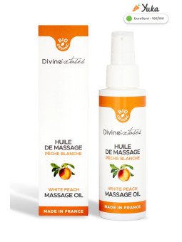 Huile de Massage Bio Gourmande Pêche Blanche Divinextase