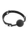 Bâillon Boule en Silicone Noir Fetish Tentation