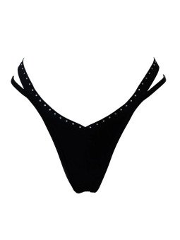 Texas String Noir avec Strass Maison Catanzaro