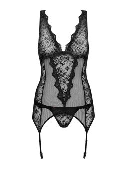 Emperita Guêpière Flocage Velours