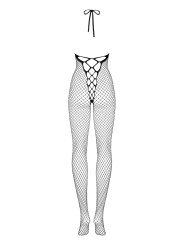 N106 Combinaison Seins-nus en Résille