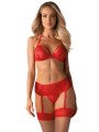 Ensemble Sexy 3 Pièces rouge 838-SEG-3