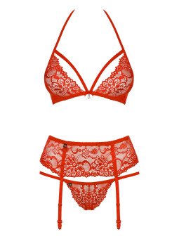 Ensemble Sexy 3 Pièces rouge 838-SEG-3