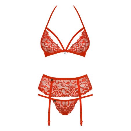 Ensemble Sexy 3 Pièces rouge 838-SEG-3