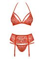 Ensemble Sexy 3 Pièces rouge 838-SEG-3