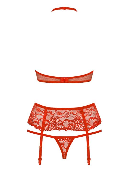 Ensemble Sexy 3 Pièces rouge 838-SEG-3