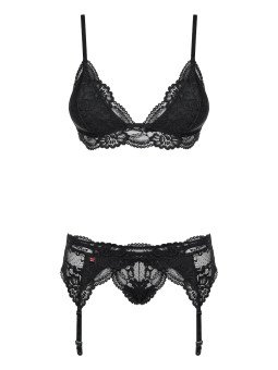 Ensemble 3 Pièces en Dentelle noire 810