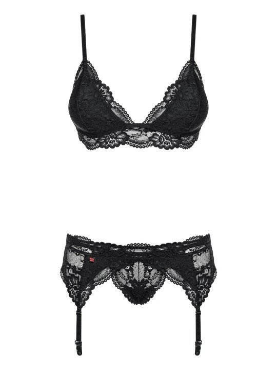 Ensemble 3 Pièces en Dentelle noire 810