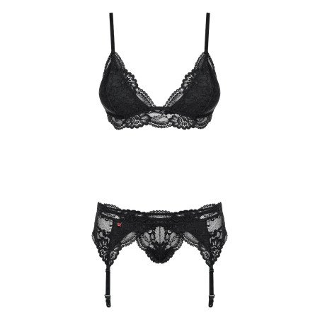 Ensemble 3 Pièces en Dentelle noire 810