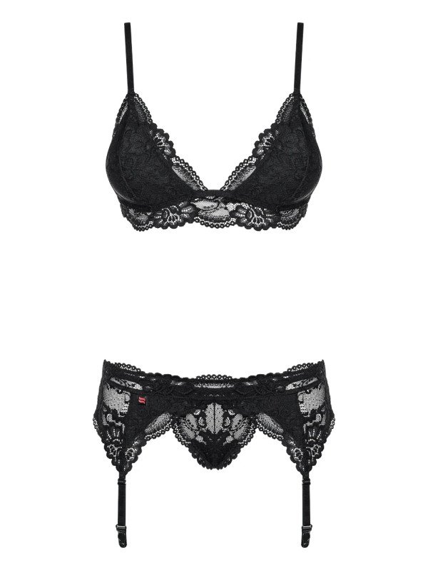 Ensemble 3 Pièces en Dentelle noire 810