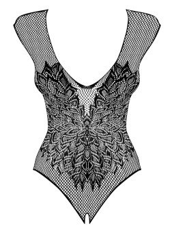 Body en Résille B112 Motif Plumes