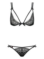 Intensa Ensemble Soutien-Gorge et String en Dentelle Noire