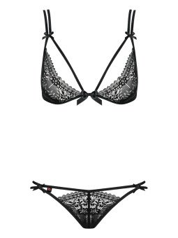Intensa Ensemble Soutien-Gorge et String en Dentelle Noire
