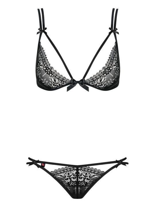 Intensa Ensemble Soutien-Gorge et String en Dentelle Noire