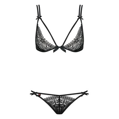 Intensa Ensemble Soutien-Gorge et String en Dentelle Noire
