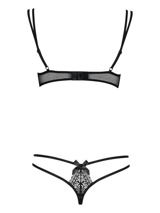 Intensa Ensemble Soutien-Gorge et String en Dentelle Noire