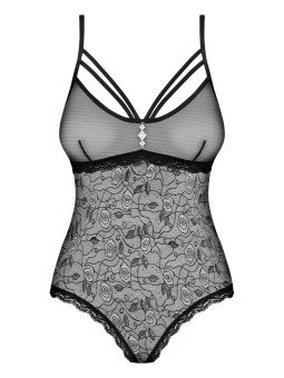 Body Ouvert en Dentelle Noire 818-TED-1