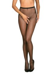 Collant Ouvert sur les Fesses en Résille Noire S233