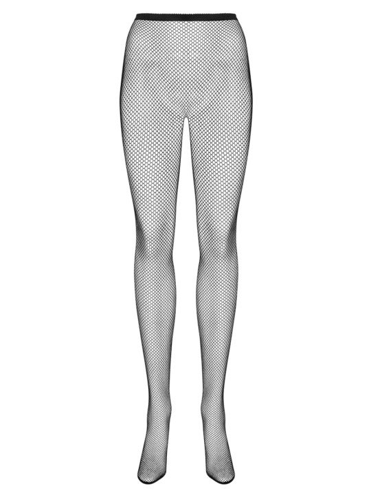Collant Ouvert sur les Fesses en Résille Noire S233