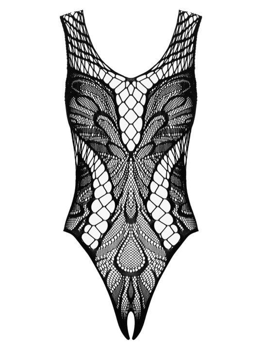 Body Sexy et Graphique en Résille Noire B138