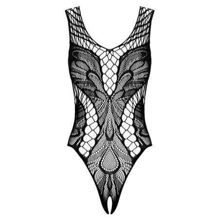Body Sexy et Graphique en Résille Noire B138