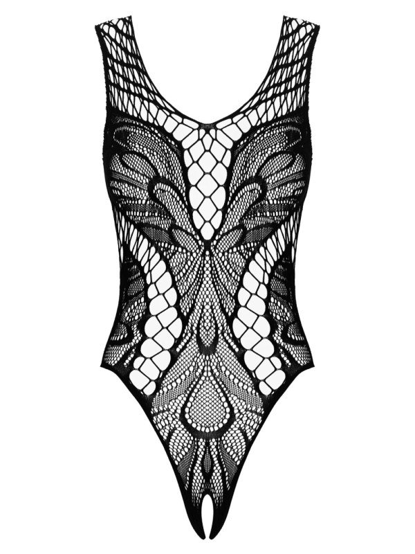 Body Sexy et Graphique en Résille Noire B138