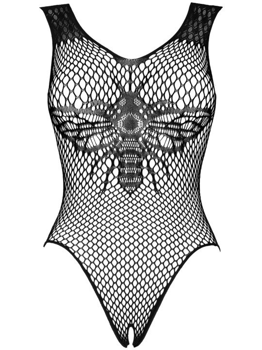 Body Sexy en Large Résille Noire B134