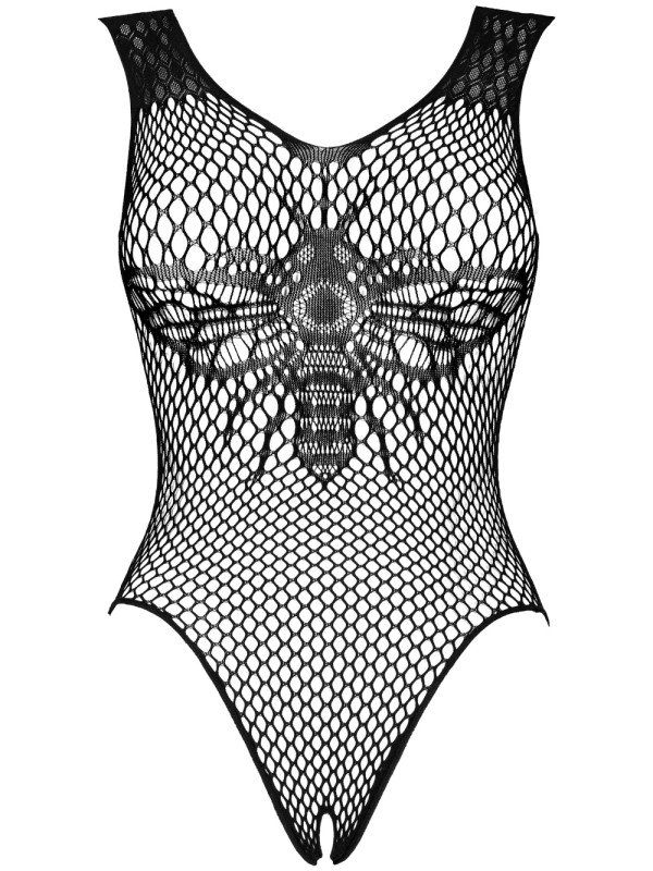 Body Sexy en Large Résille Noire B134